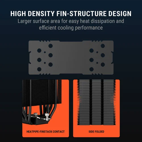 Ant Esports V6 Digital ARGB 120mm CPU Air Cooler with Temperature Display